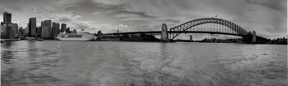 Sydney Harbour Panorama B&W