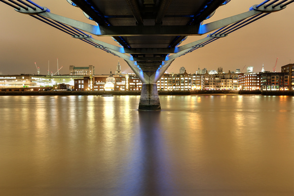 London Millennium Bridge from under